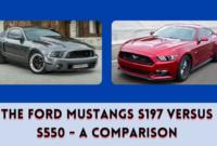 The Ford Mustangs S197 versus S550 - A Comparison