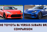 The Toyota 86 versus Subaru BRZ Comparison